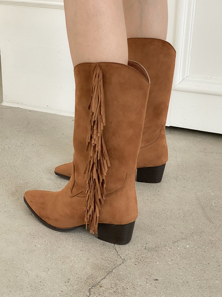 Vade - Korean Women Fashion - #womensfashion - Mid Half Basic Stiletto Boots - 6