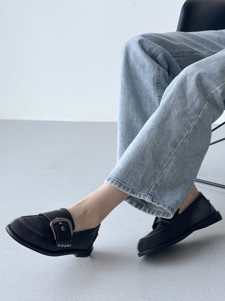 Vade - Korean Women Fashion - #womensfashion - Buckle Strap Loafers - 10