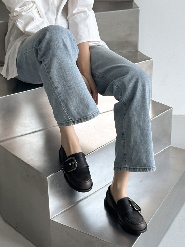 Vade - Korean Women Fashion - #womensfashion - Buckle Strap Loafers - 12