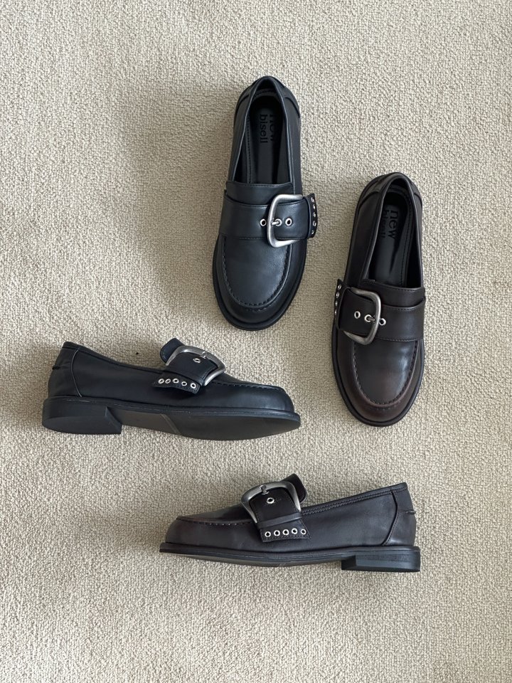 Vade - Korean Women Fashion - #womensfashion - Buckle Strap Loafers - 2