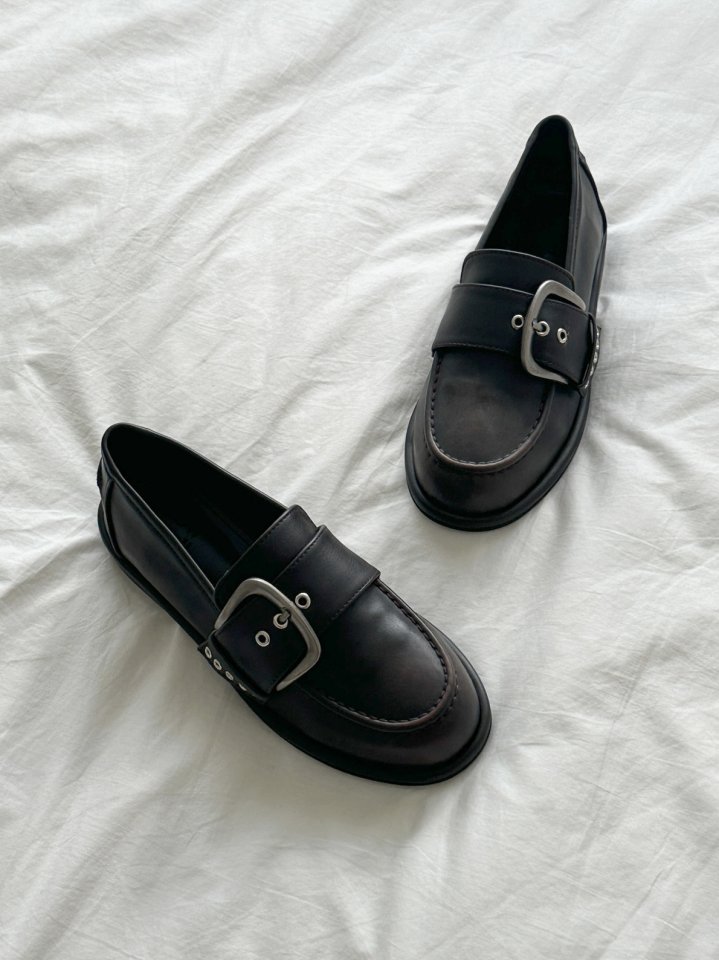 Vade - Korean Women Fashion - #momslook - Buckle Strap Loafers - 4