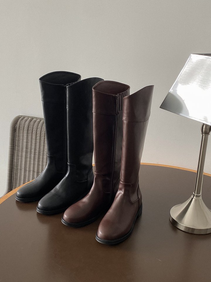 Vade - Korean Women Fashion - #womensfashion - Low Heel Mid Half Boots