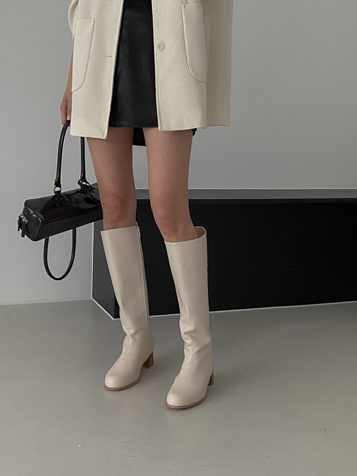 Vade - Korean Women Fashion - #womensfashion - Zipper Half Long Boots - 12