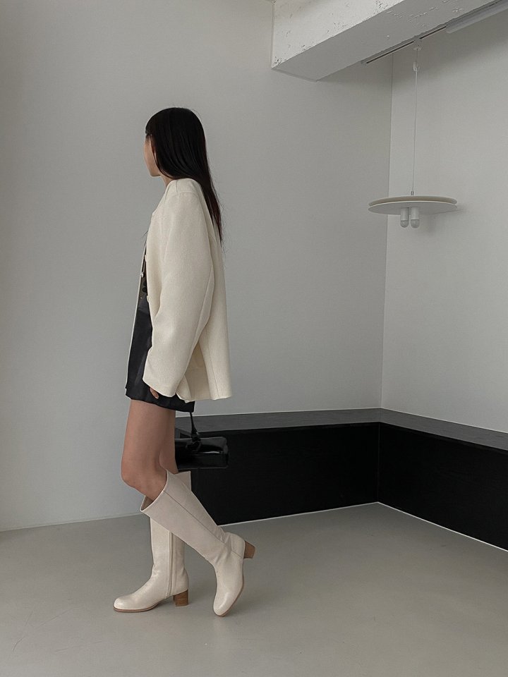 Vade - Korean Women Fashion - #womensfashion - Zipper Half Long Boots - 6