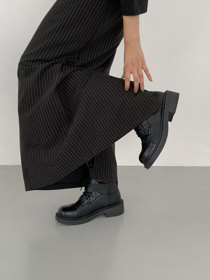 Vade - Korean Women Fashion - #momslook - Half Buckle Strap Walker Boots - 4