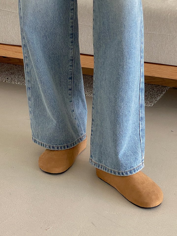 Vade - Korean Women Fashion - #womensfashion - Low Heel Round Moccasin Loafers - 9
