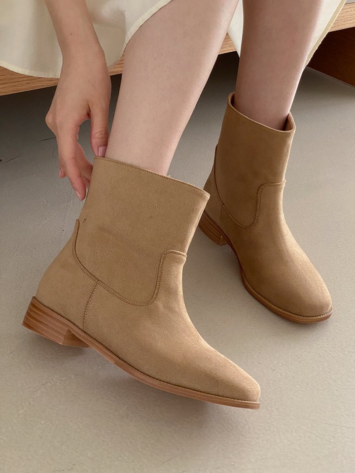 Vade - Korean Women Fashion - #womensfashion - Low Heel Best Mid Half Boots - 8