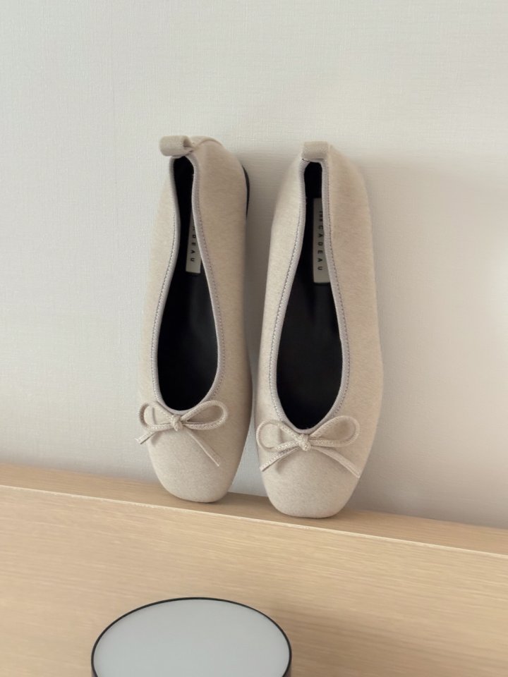 Vade - Korean Women Fashion - #womensfashion - Square Low Heel Ribbon Flats - 11