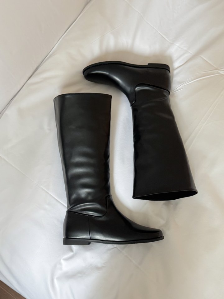Vade - Korean Women Fashion - #womensfashion - Basic Firm Mid Half Boots - 3
