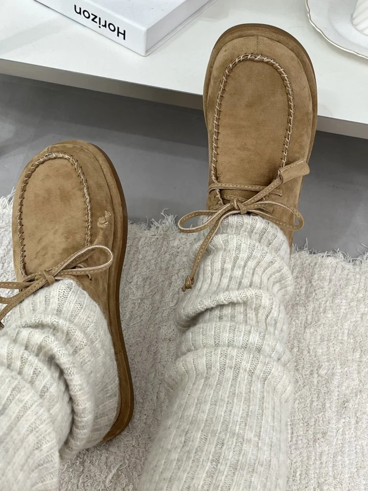 Vade - Korean Women Fashion - #momslook - Mocha Flat Loafers - 4