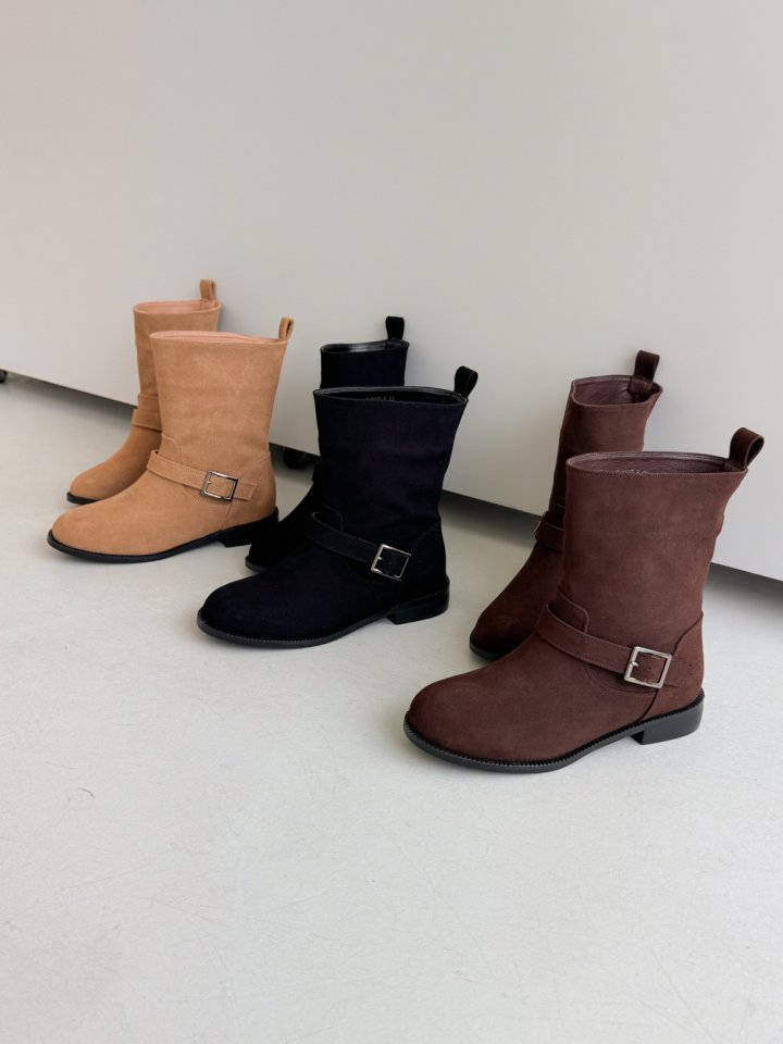 Vade - Korean Women Fashion - #womensfashion - Mid Half Suede Boots - 2