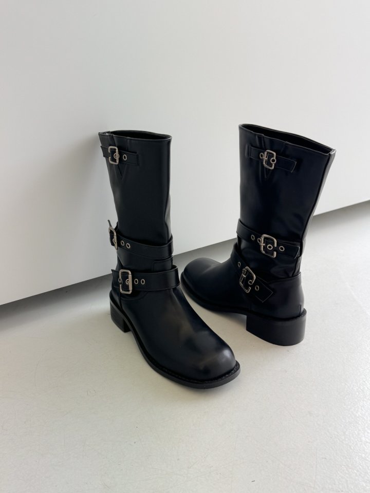 Vade - Korean Women Fashion - #womensfashion - Half Buckle Boots - 3