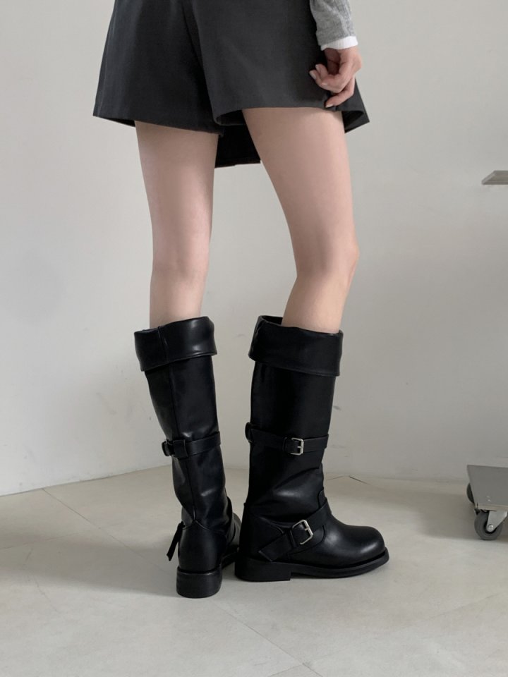 Vade - Korean Women Fashion - #womensfashion - Biker Half Mid Boots - 10