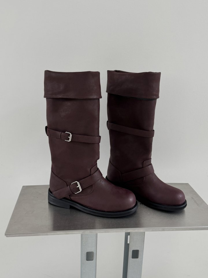 Vade - Korean Women Fashion - #momslook - Biker Half Mid Boots - 4