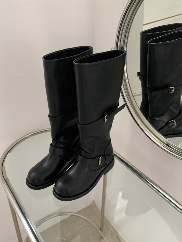 Vade - Korean Women Fashion - #womensfashion - Biker Rider Mid Half Boots - 2