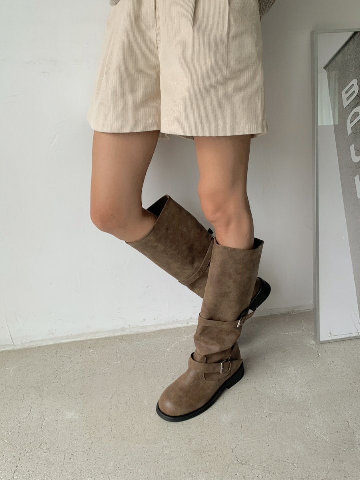 Vade - Korean Women Fashion - #womensfashion - Biker Rider Mid Half Boots - 8