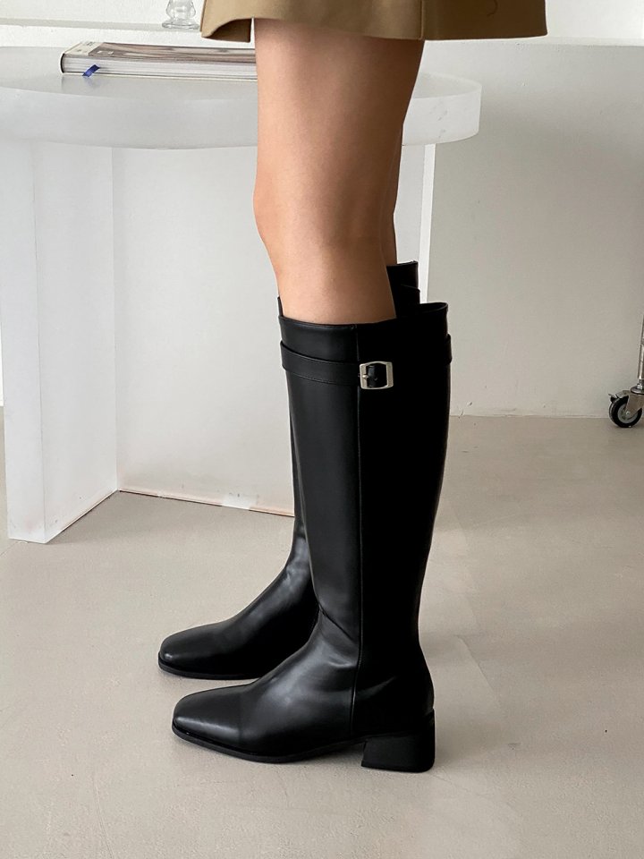 Vade - Korean Women Fashion - #womensfashion - Buckle Mid Half Boots - 8