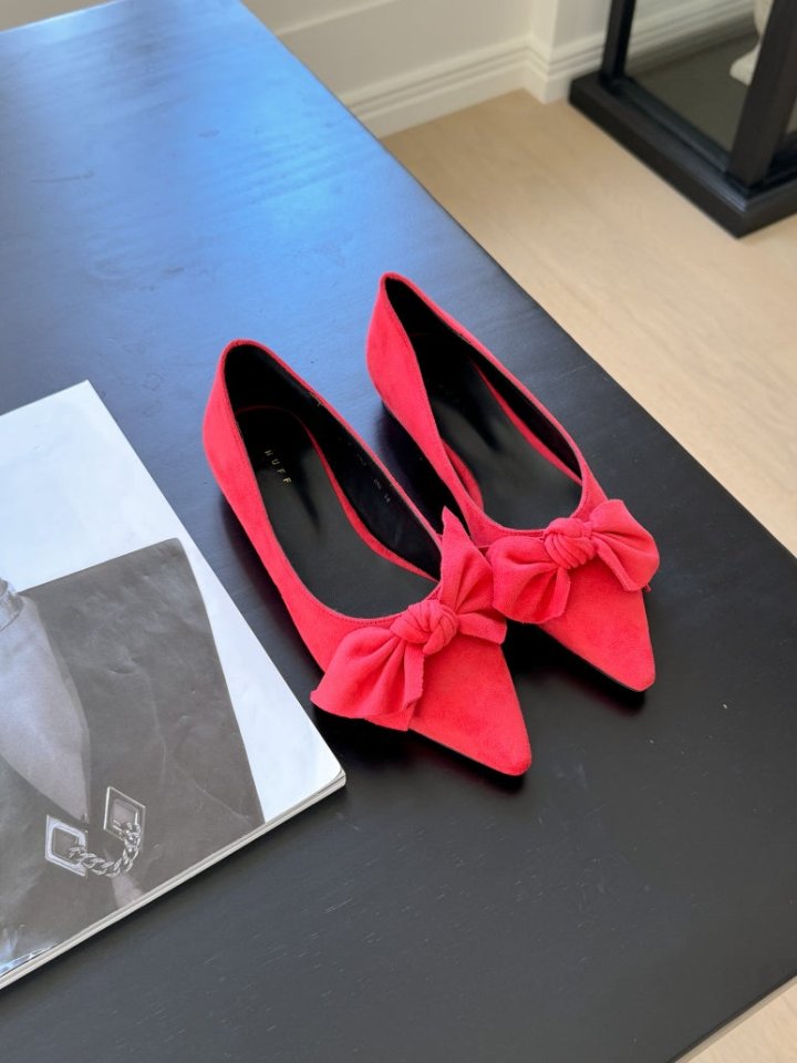 Vade - Korean Women Fashion - #womensfashion - Stiletto Ribbon Flats - 10
