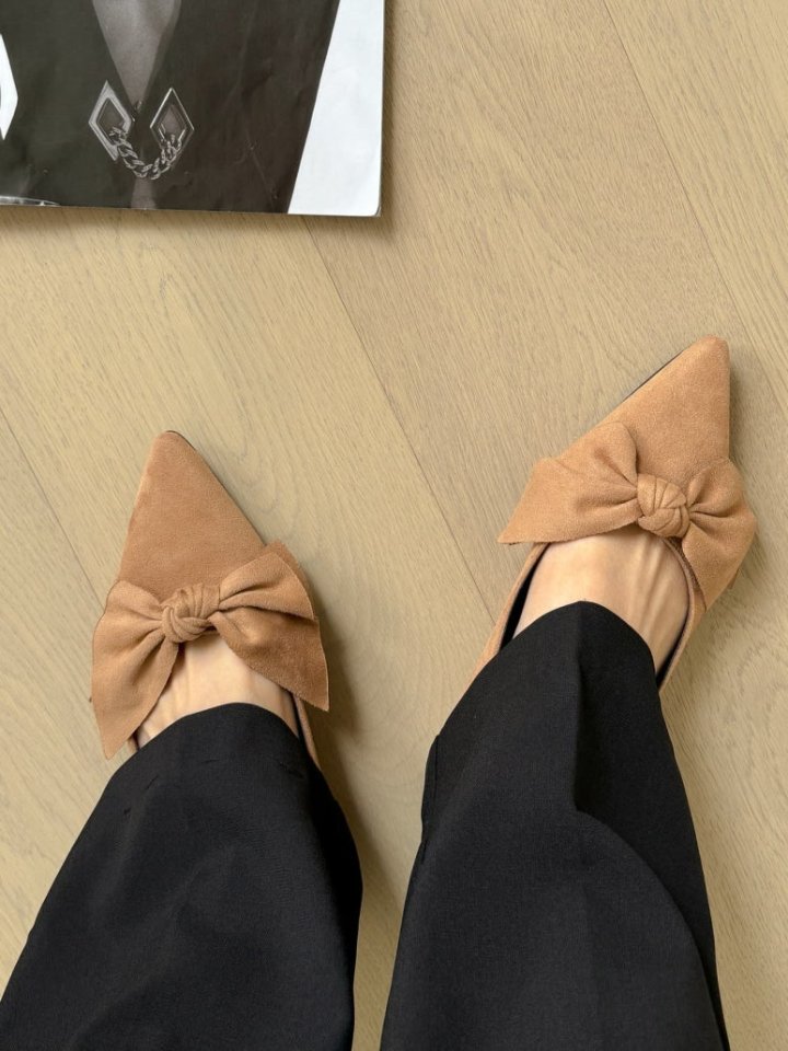 Vade - Korean Women Fashion - #womensfashion - Stiletto Ribbon Flats - 2
