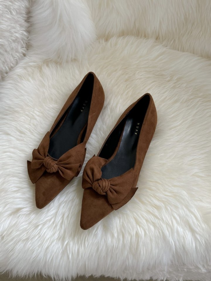 Vade - Korean Women Fashion - #womensfashion - Stiletto Ribbon Flats - 6