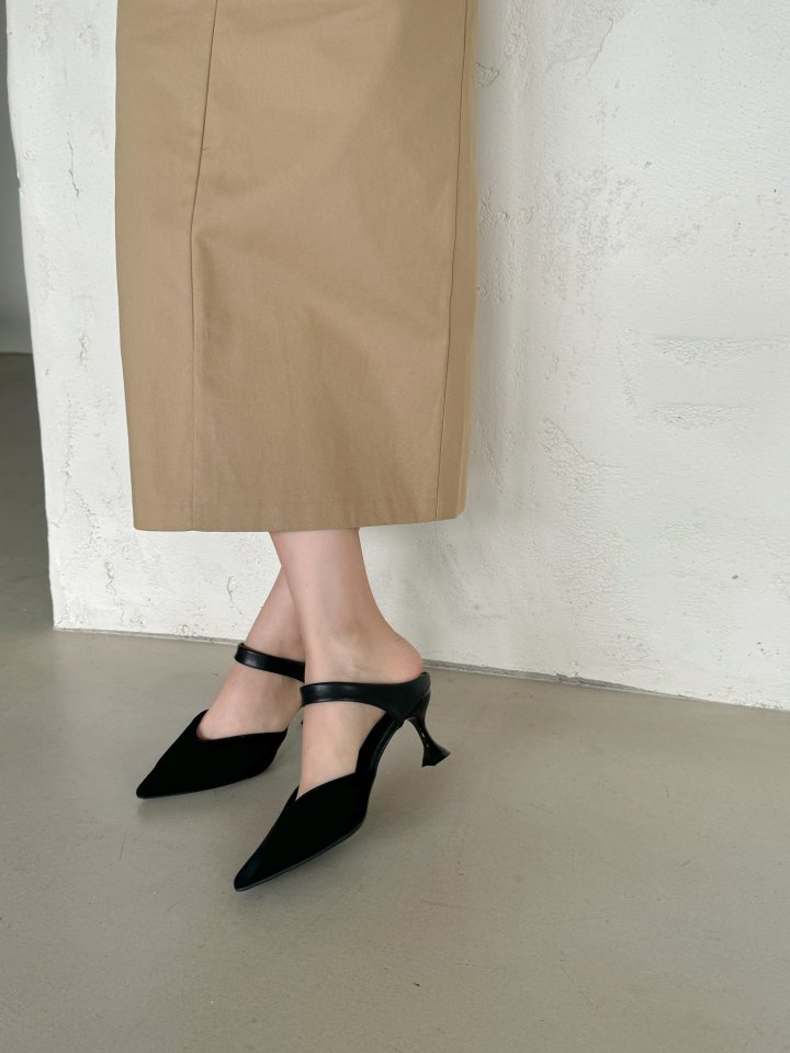 Vade - Korean Women Fashion - #womensfashion - Two-Tone Stiletto Mule Heels - 8