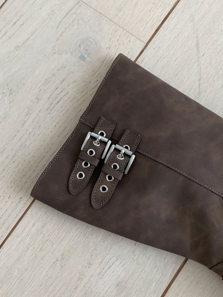 Vade - Korean Women Fashion - #womensfashion - Rider Buckle Half Boots - 6
