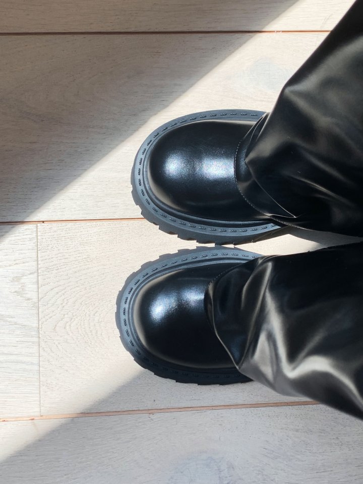 Vade - Korean Women Fashion - #womensfashion - Buckle Rider Half Boots - 9