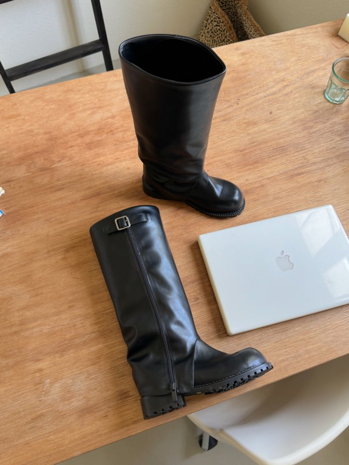 Vade - Korean Women Fashion - #womensfashion - Biker Rider Half Boots - 10