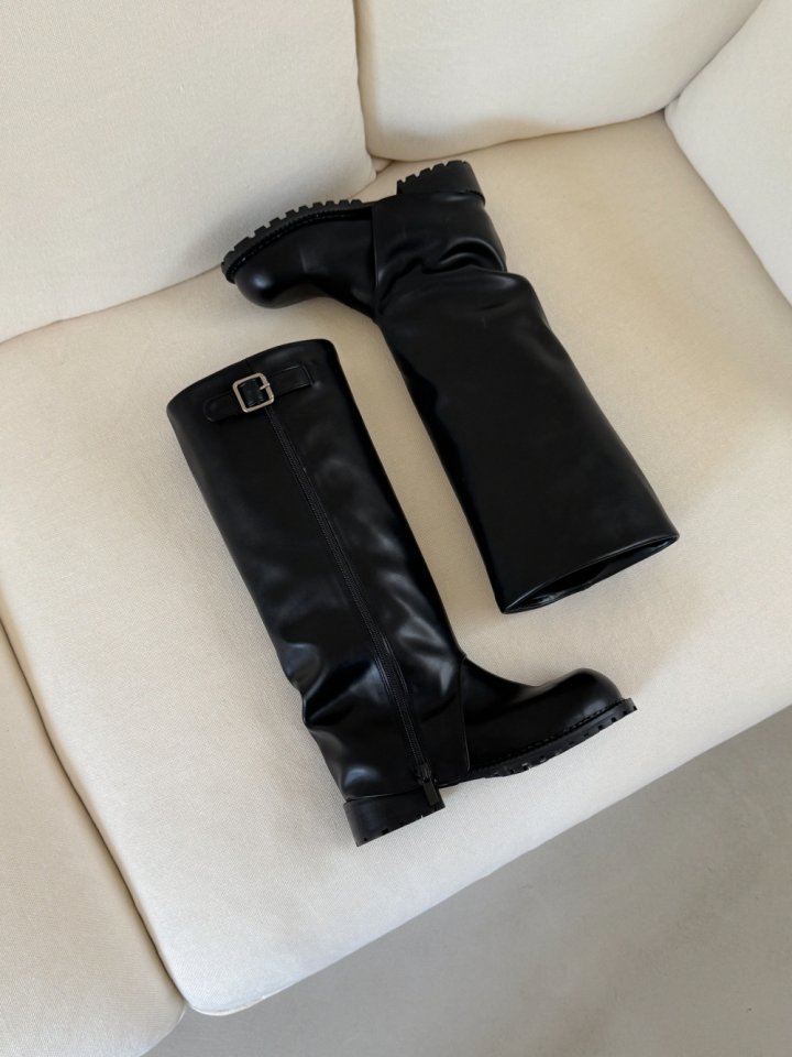 Vade - Korean Women Fashion - #momslook - Biker Rider Half Boots - 4