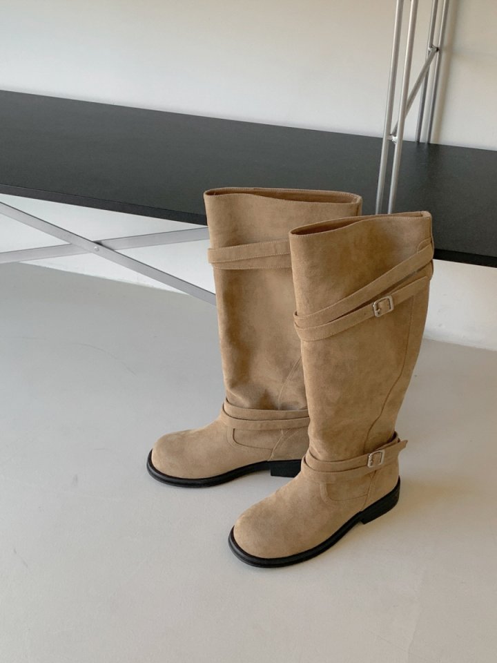 Vade - Korean Women Fashion - #momslook - Strap Middle Half Boots - 4