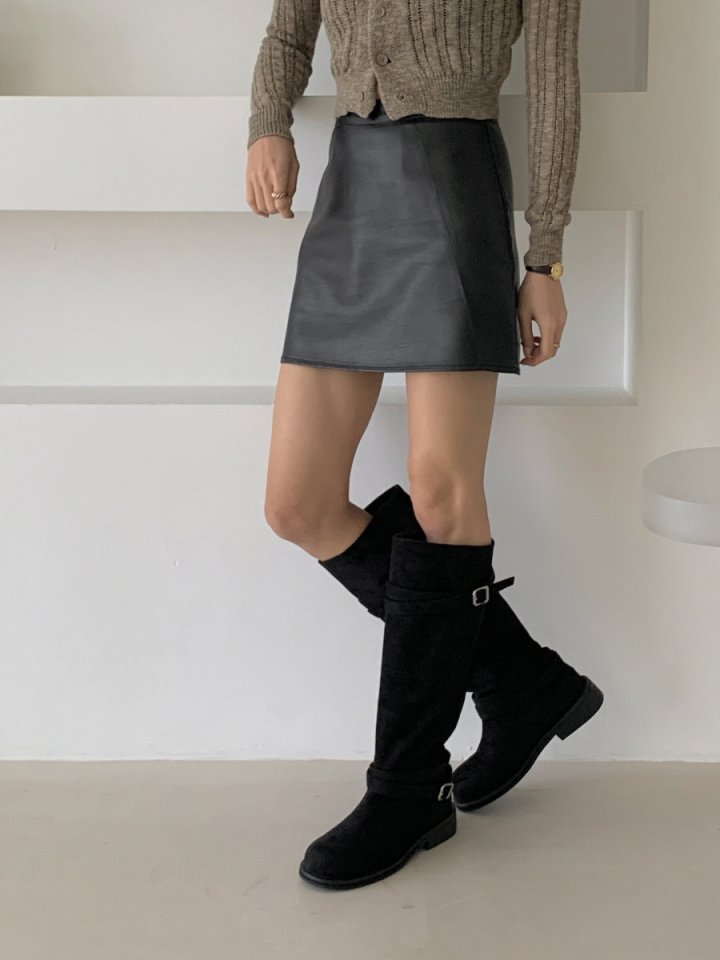 Vade - Korean Women Fashion - #womensfashion - Strap Middle Half Boots - 8