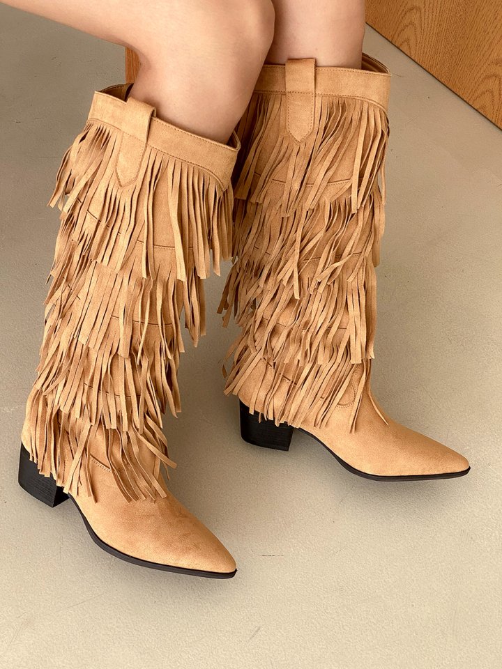 Vade - Korean Women Fashion - #womensfashion - Mid Half Decorated Boots - 2