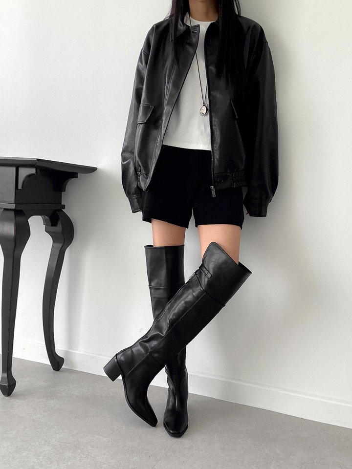 Vade - Korean Women Fashion - #womensfashion - Long Fold-over Half Boots - 11