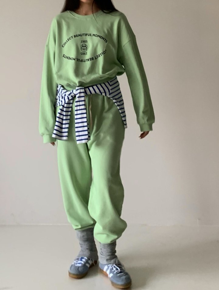 Via - Korean Women Fashion - #momslook - Moment Top Bottom Set