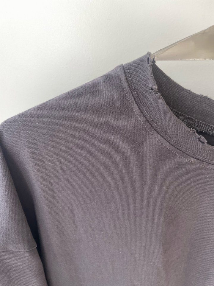 Via - Korean Women Fashion - #momslook - Vintage Round Short Sleeved Tee - 5