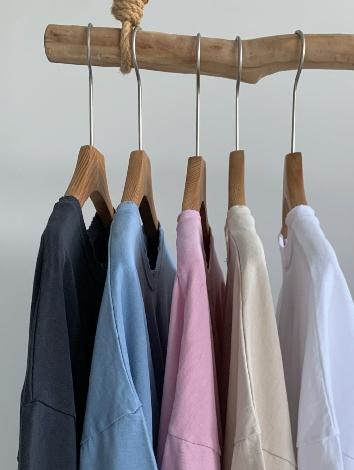 Via - Korean Women Fashion - #momslook - Vintage Round Short Sleeved Tee