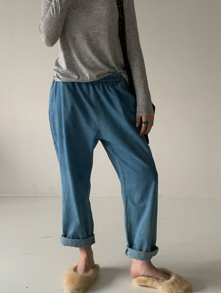 Via - Korean Women Fashion - #momslook - Denim Baggy Pants - 7