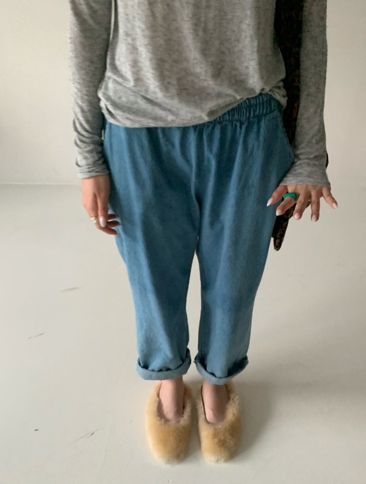 Via - Korean Women Fashion - #momslook - Denim Baggy Pants - 9