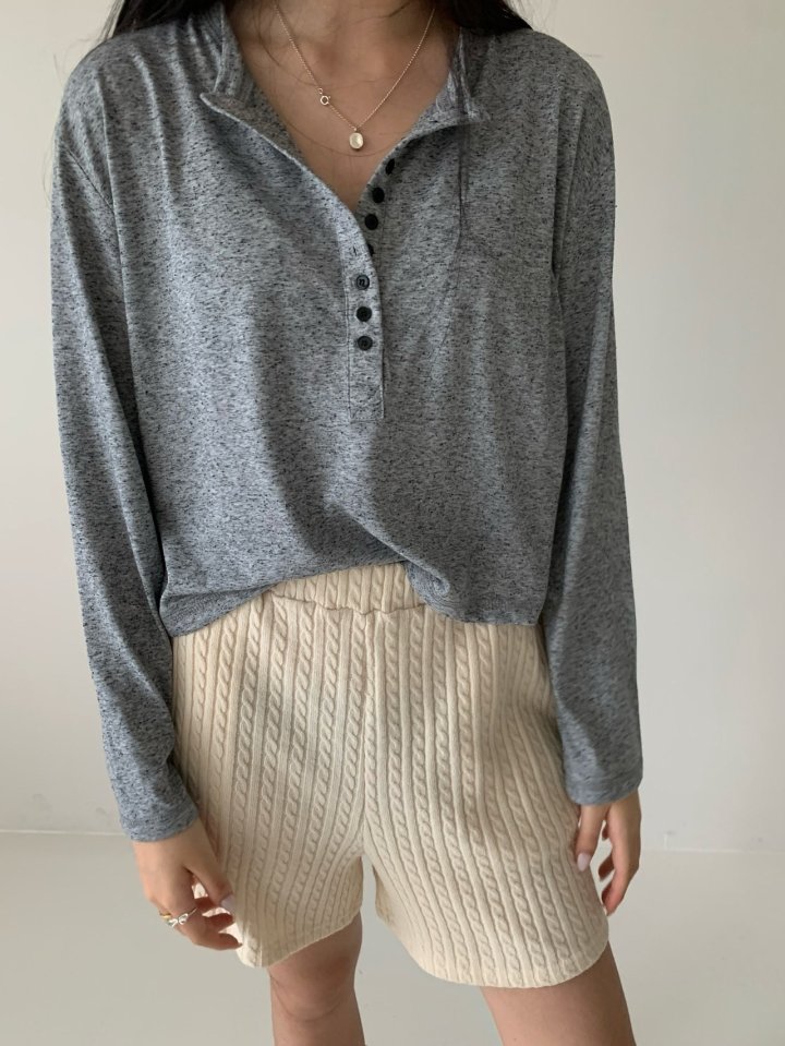 Via - Korean Women Fashion - #pursuepretty - Alle Button Tee - 4