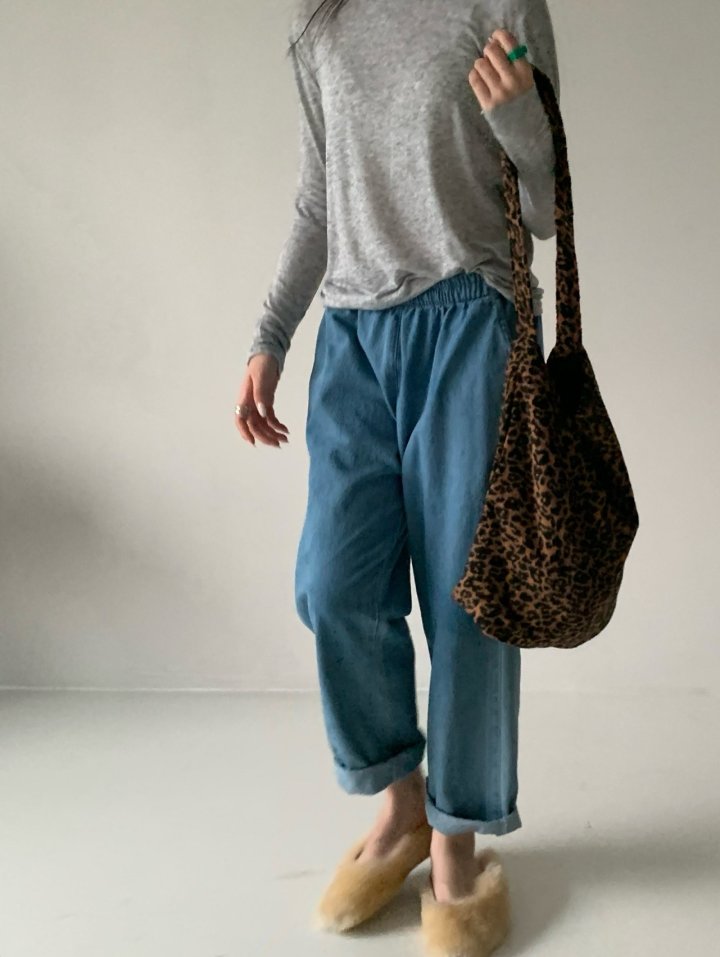 Via - Korean Women Fashion - #restrostyle - Denim Baggy Pants - 2