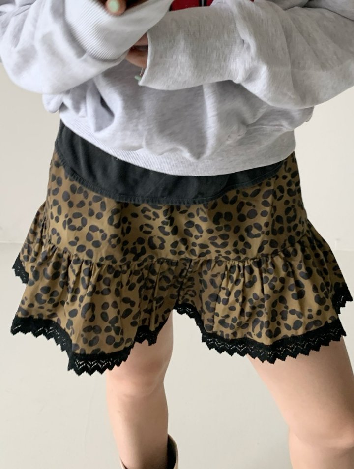 Via - Korean Women Fashion - #romanticstyle - Leopard Mini Skirt - 7