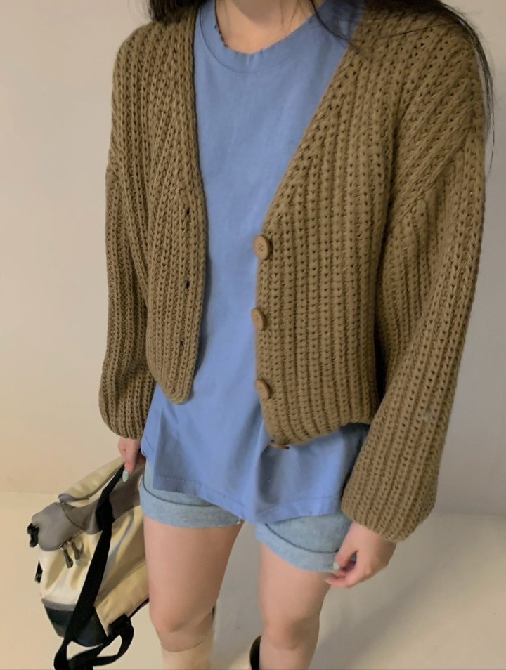 Via - Korean Women Fashion - #restrostyle - Vintage Round Short Sleeved Tee - 4