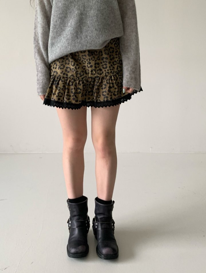 Via - Korean Women Fashion - #shopsmall - Leopard Mini Skirt - 8