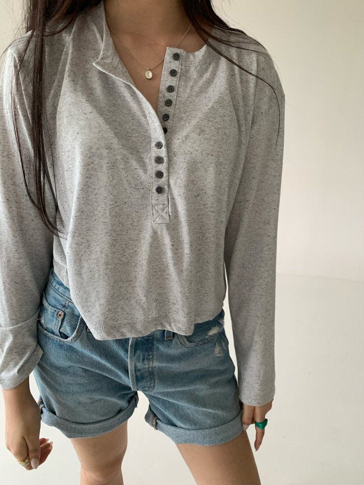 Via - Korean Women Fashion - #shopsmall - Alle Button Tee - 7