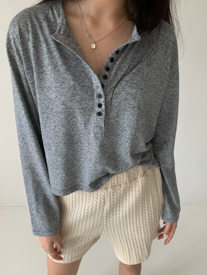 Via - Korean Women Fashion - #shopsmall - Alle Button Tee - 6