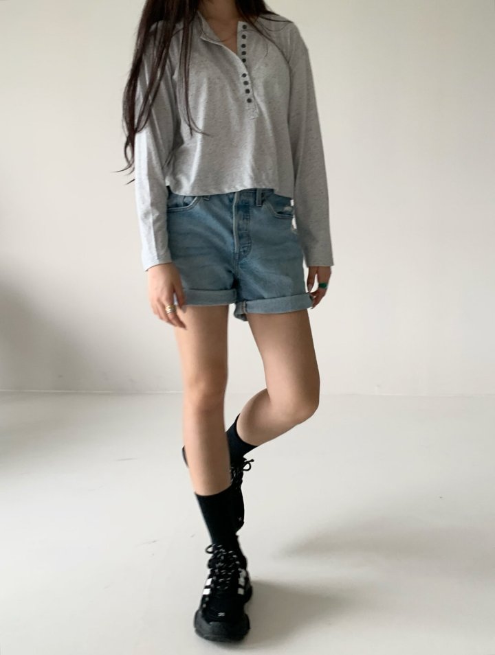 Via - Korean Women Fashion - #thatsdarling - Alle Button Tee - 8