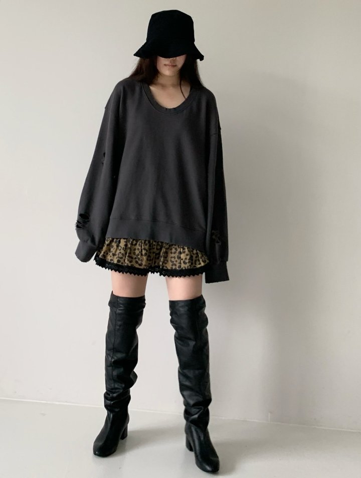 Via - Korean Women Fashion - #vintageinspired - Leopard Mini Skirt - 3
