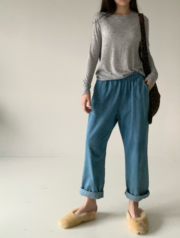 Via - Korean Women Fashion - #womensfashion - Denim Baggy Pants - 8