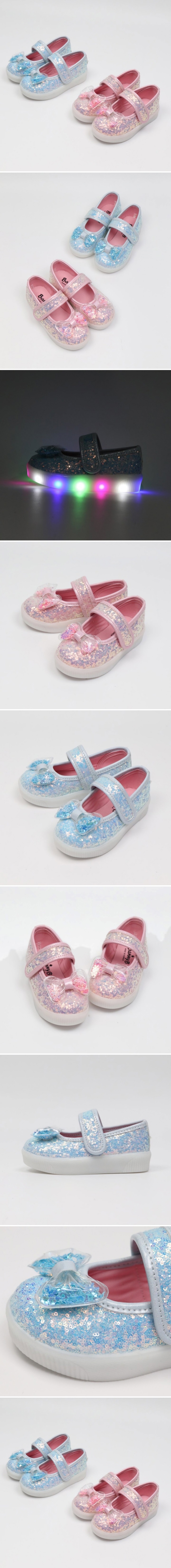 Woori Doori - Korean Children Fashion - #designkidswear - Merry M Sequin Mary Jane LED