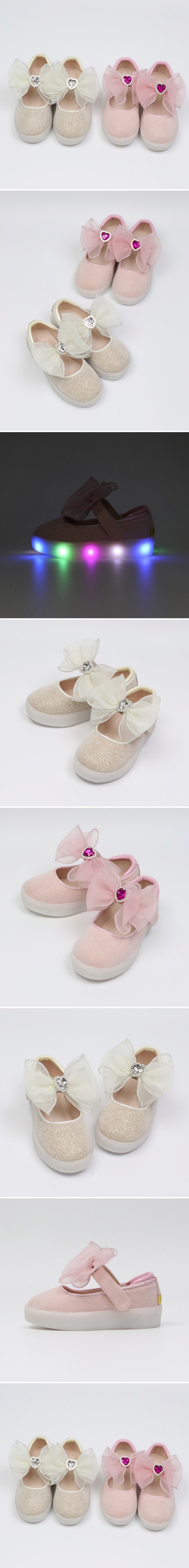 Woori Doori - Korean Children Fashion - #designkidswear - Love Ribbon Color Heart LED